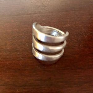 Sterling silver fork ring